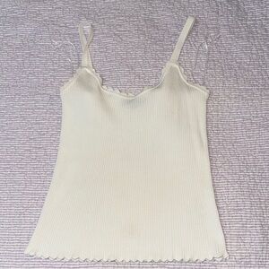 Papermoon Cream Ribbed Camisole